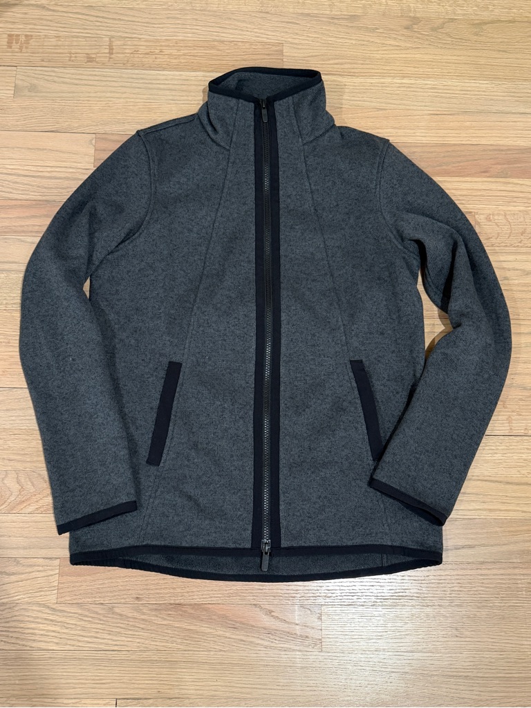 Women’s Lululemon Athletica Dark Gray Full-Zip Jacket/Fleece, Size 8
